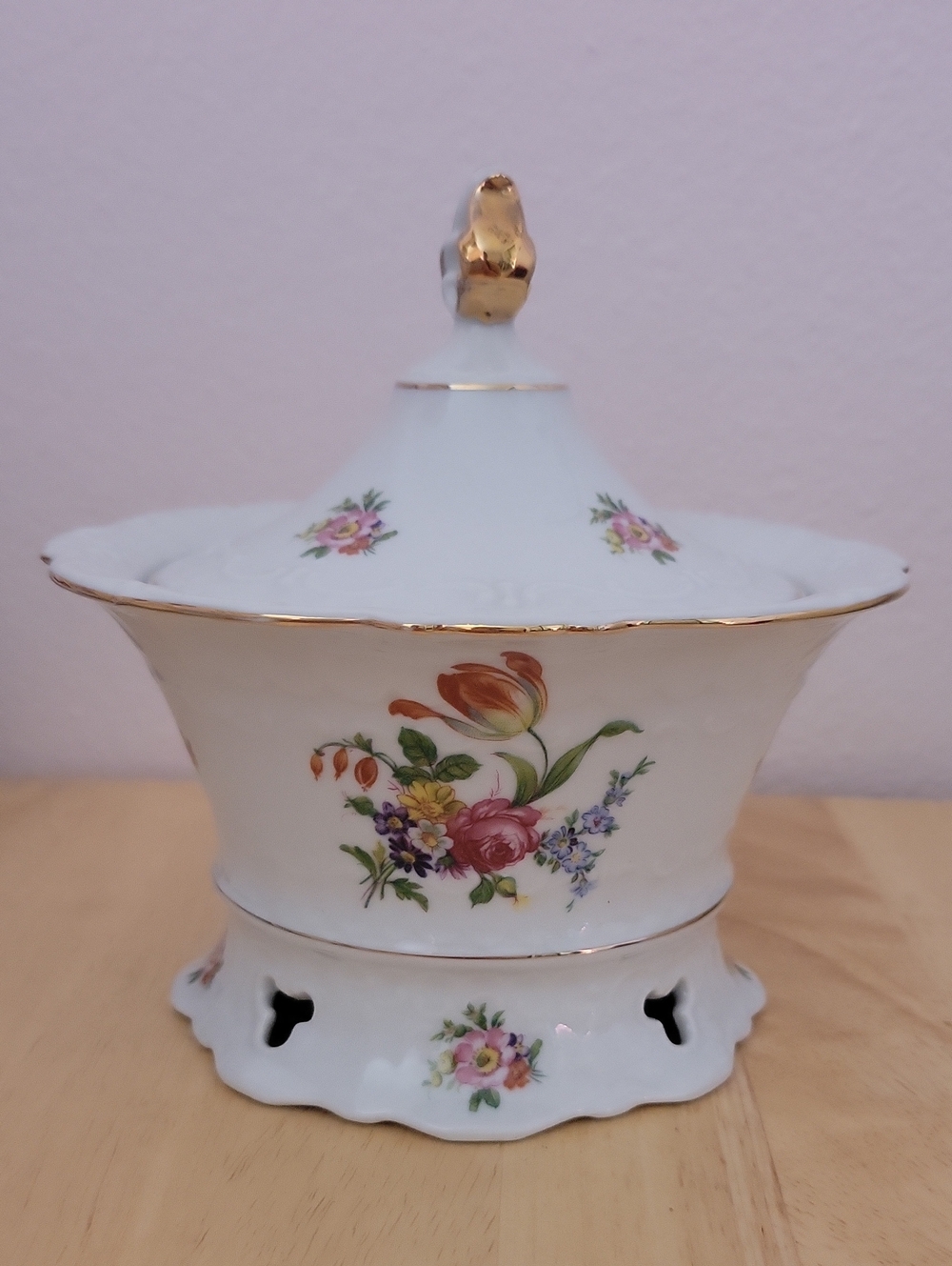 Vintage Floral Covered Dish (Seltmann Weiden W. Germany "Mozart" Pattern)